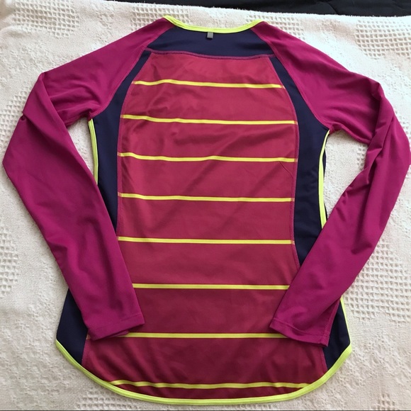 Nike Dri-Fit Striped Long Sleeve Running Top S EUC - Picture 2 of 5
